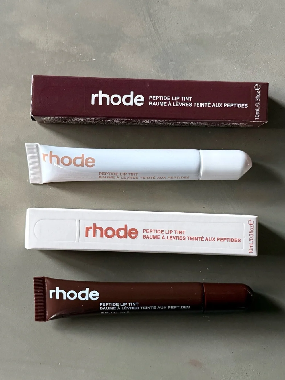rhode skin Peptide Lip Tint Set - Espresso + Cinnamon Roll